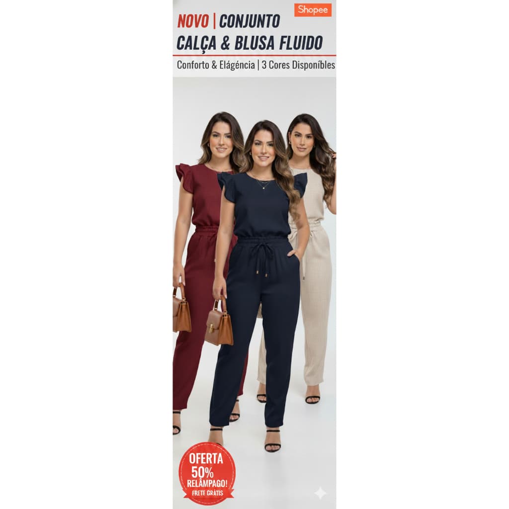 Conjunto Feminino em Linho Premium Sofisticado e Confortável