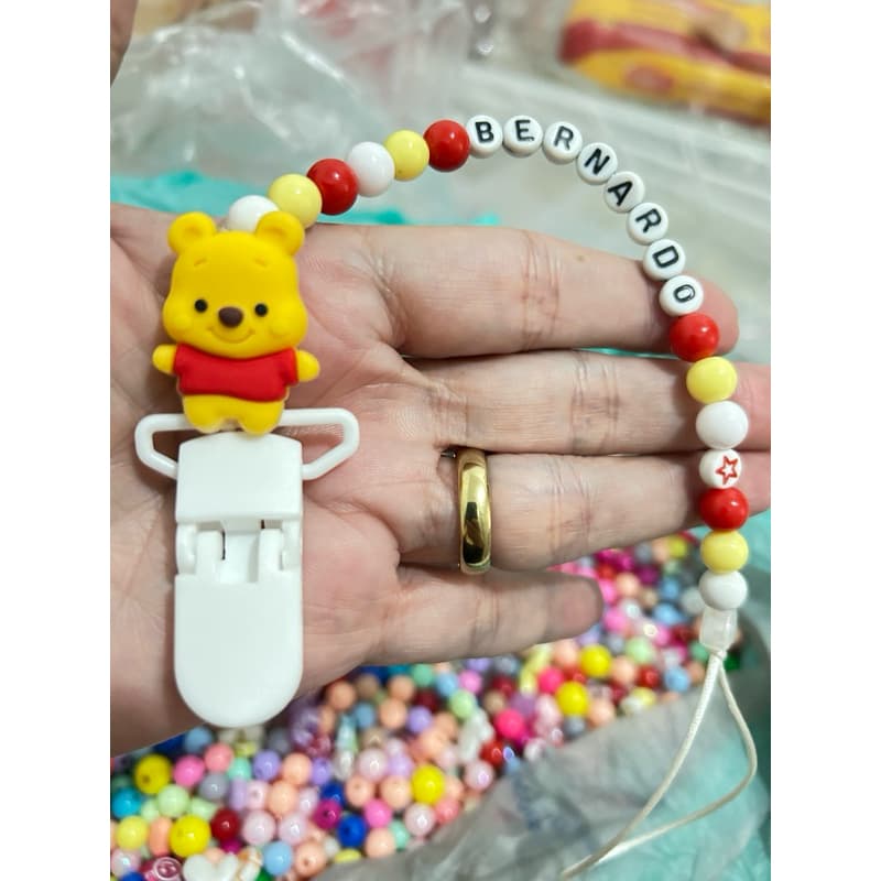 Prendedor de Chupeta com nome
