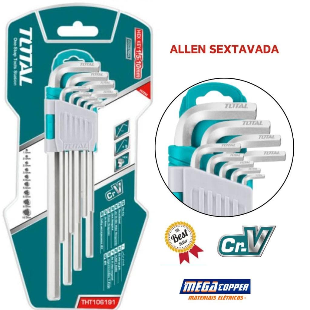 Jogo de Chave Torx Longa + Jogo de Chaves Allen Profissional - Qualidade Superior Gedore