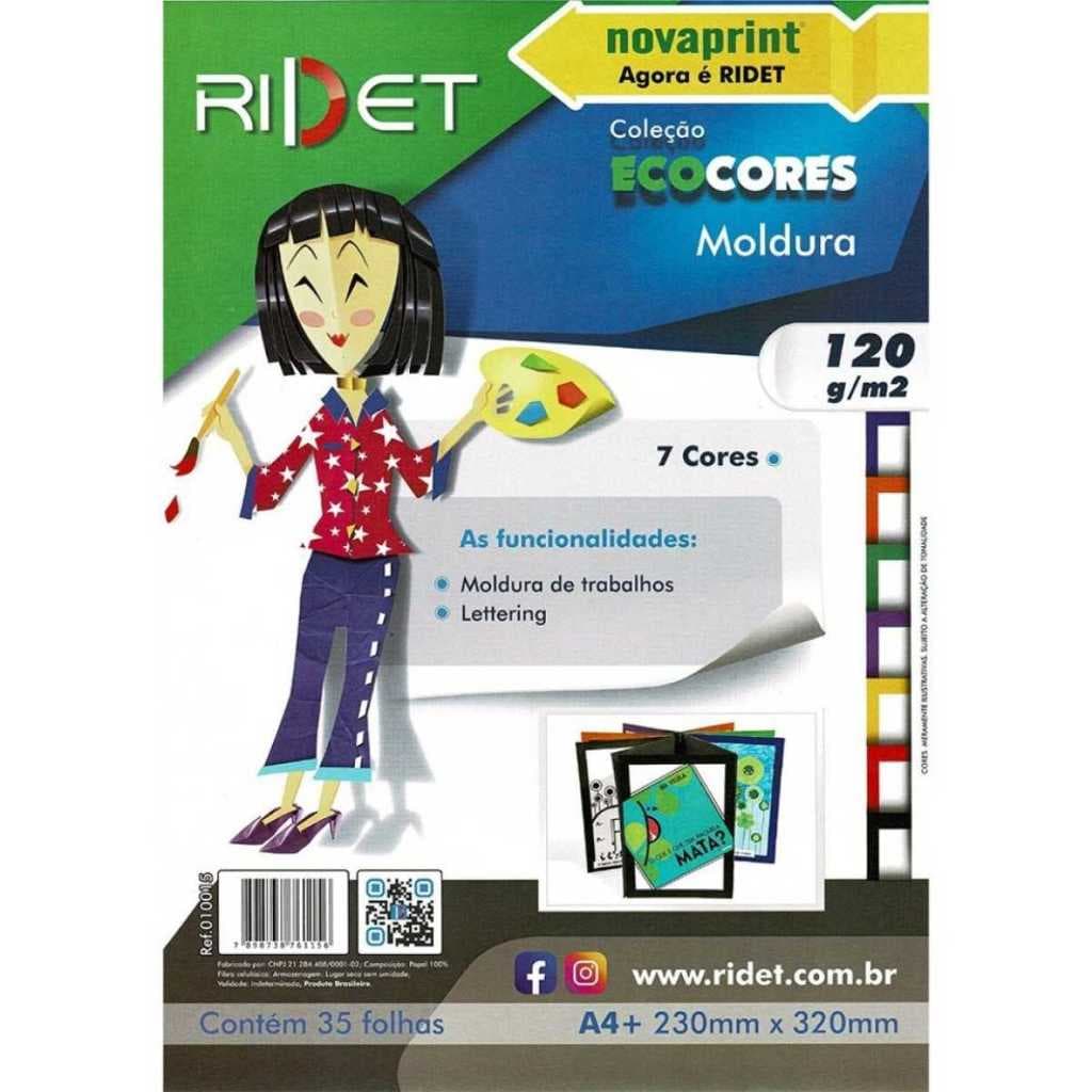 Bloco Para Educacao Artistica Moldura A4 7co.120g.35f.23x32