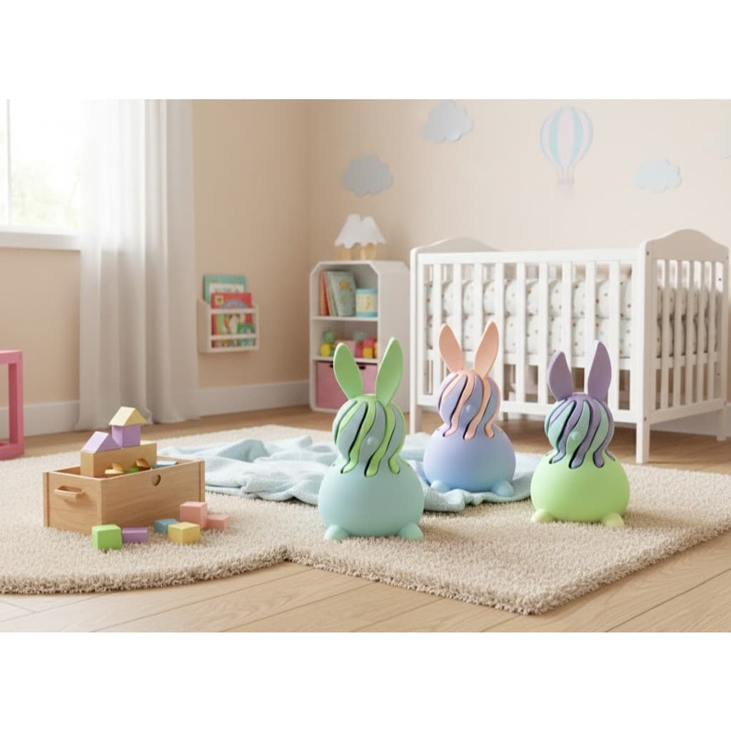 Decoração casa coelhinho da pascoa brinquedo fidget coelho moderno minimalista BGG0131