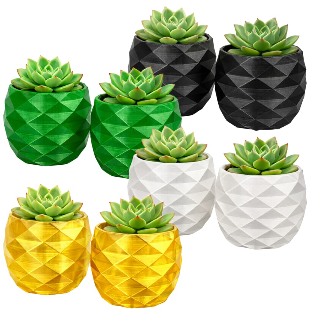 Kit com 2 Vasos Decorativos para Suculentas 7 x 9 cm Minimalista Moderno Decoração Pode Colocar Água
