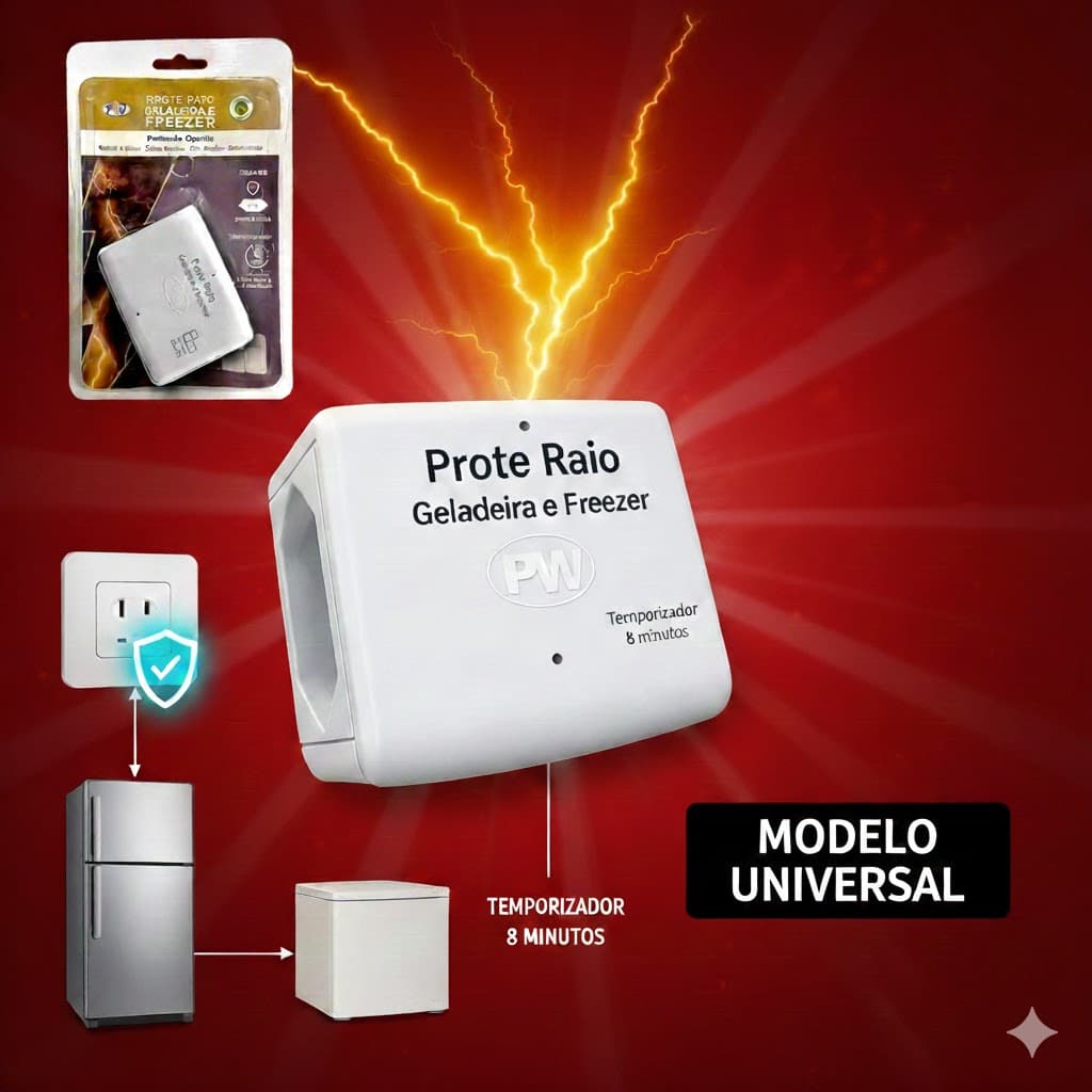 Protetor De Geladeira Freezer Quedas De Energia Raios PW - Protetor Pw Para Freezer E Geladeira