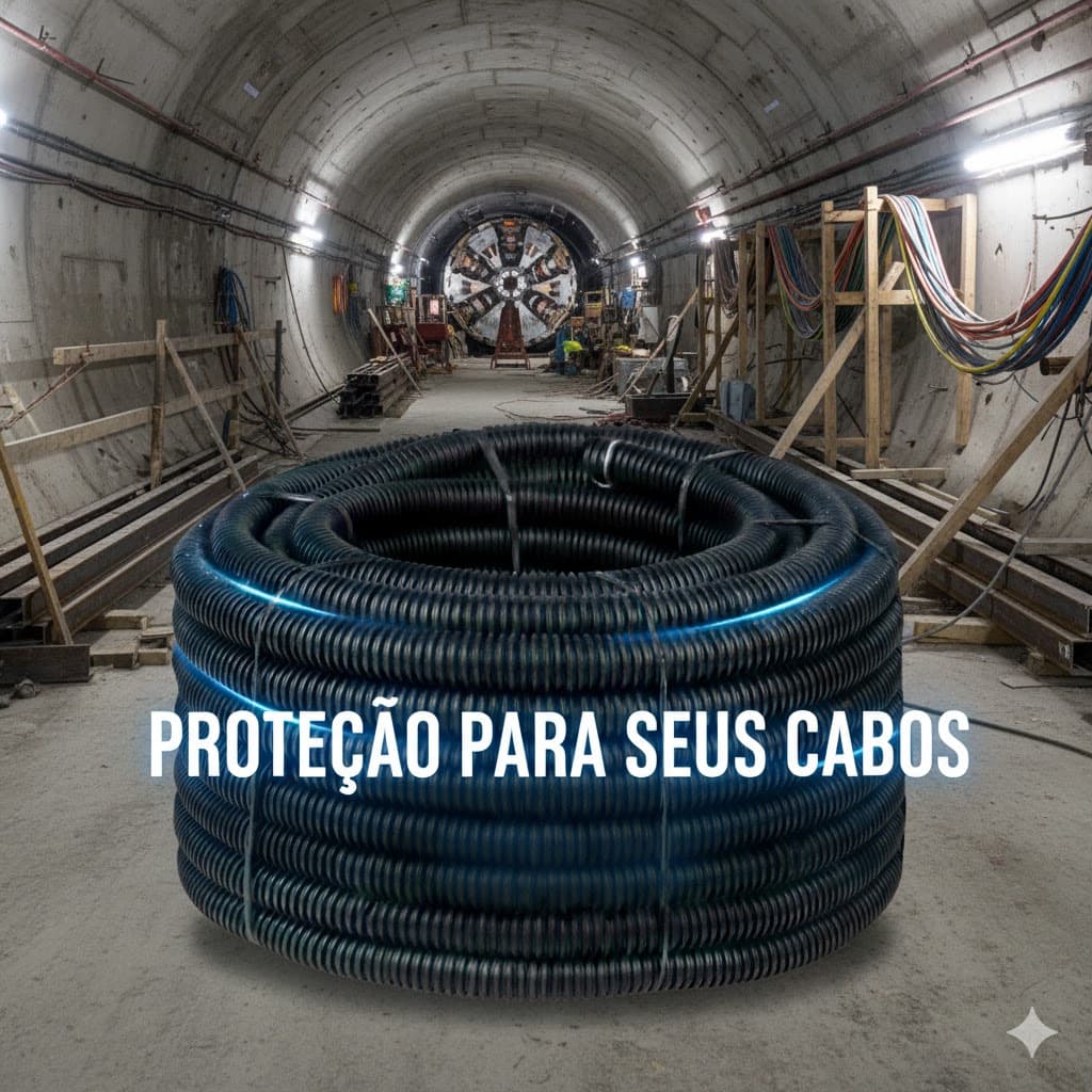 Conduite Eletroduto 3/4 Reforçado Preto Rolo 50 Metros Dual