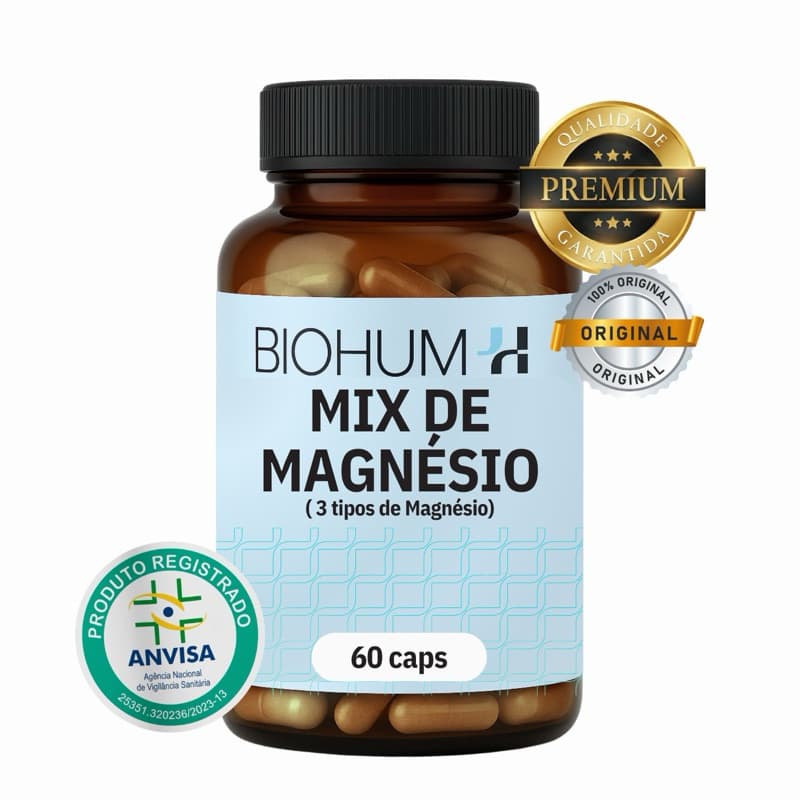 Mix Magnésios Dimalato Treonato Quelato Bisglicinato 60 Caps