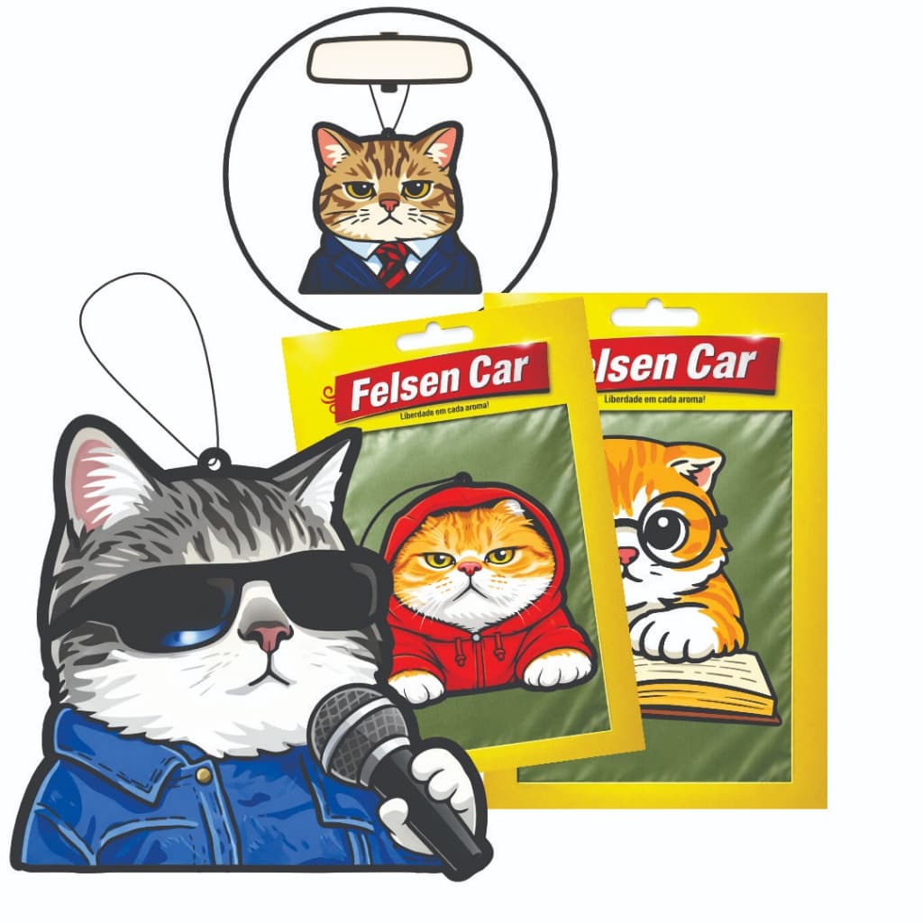 6x Cheirinho de Carro Gatinho Fofo Aromatizante Odorizador Gato Meme