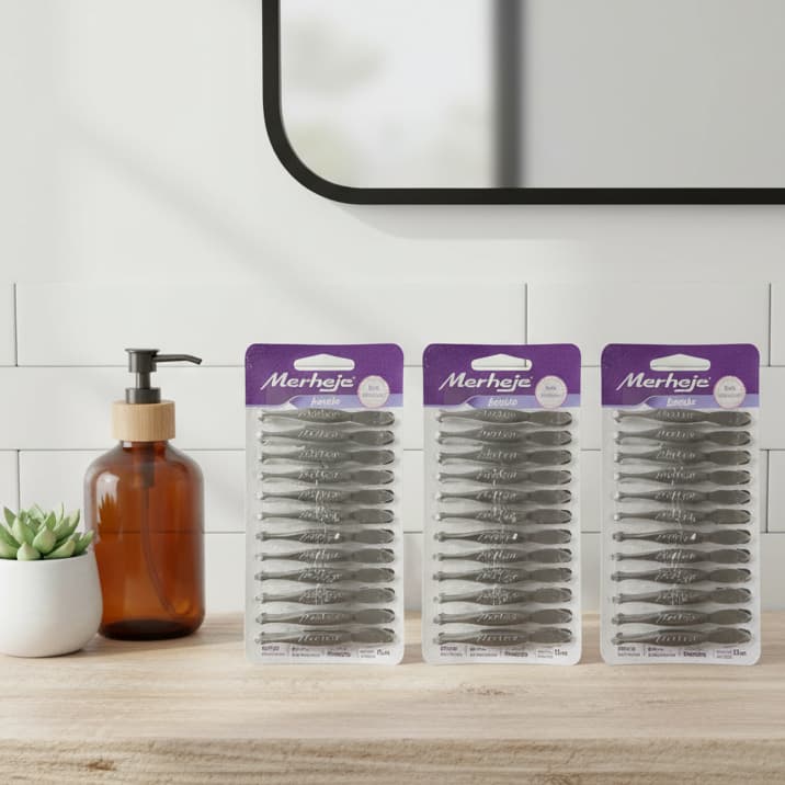 Kit 12/24/36 Pinças Merheje Basic Aço Inox Ponta Reta Sobrancelha Cílios e Extensão Remoção Cravos