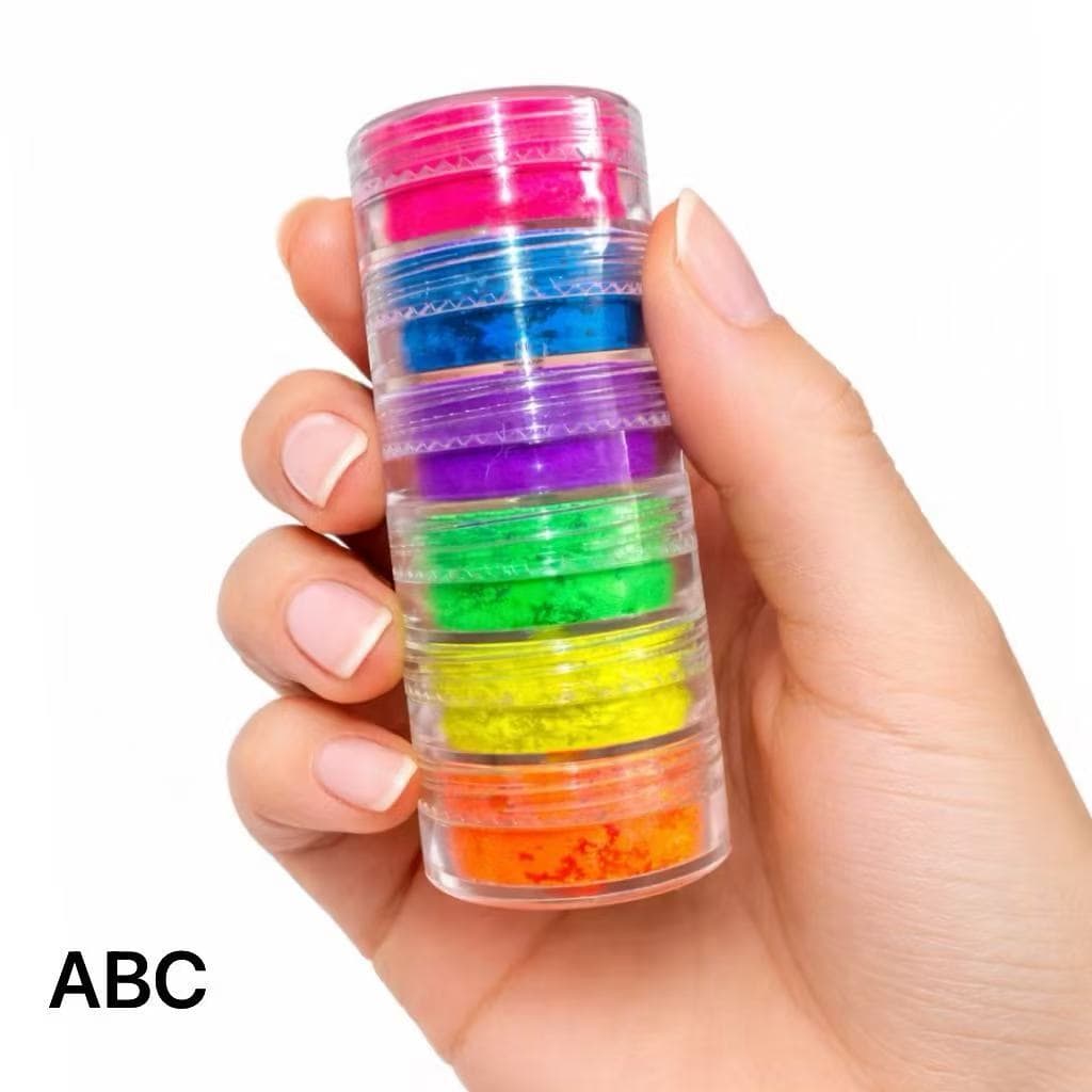 Kit 6 Sombras Pigmento Neon Torre Festa Carnaval Folia