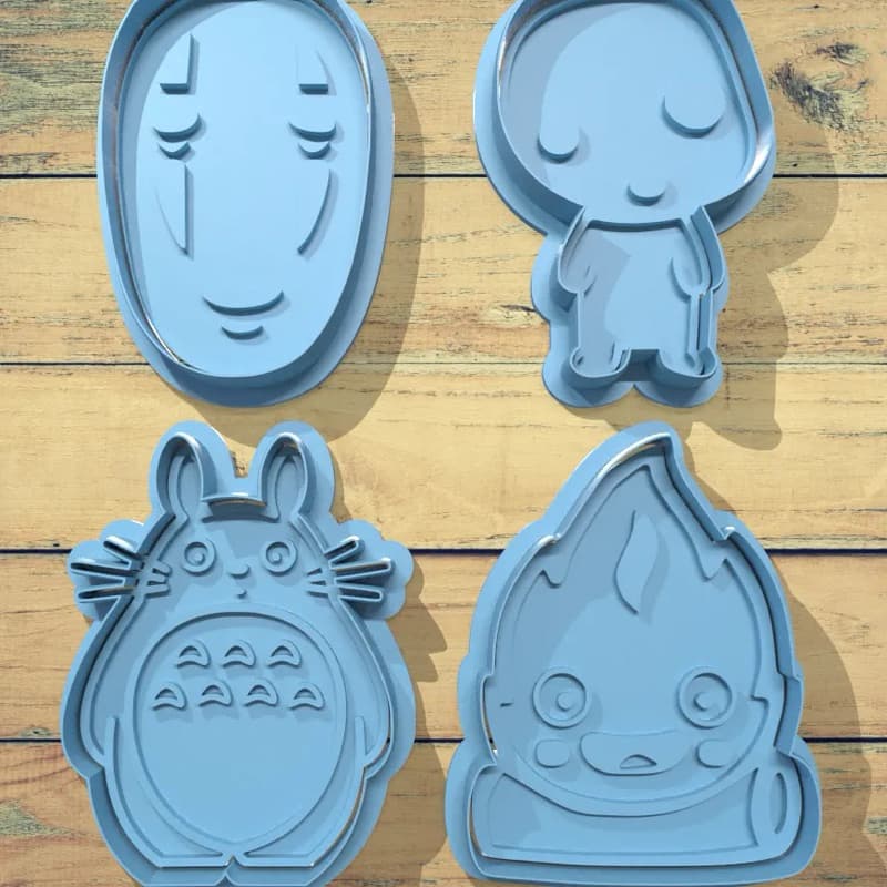 Kit 4 cortadores de biscoitos Ghibli