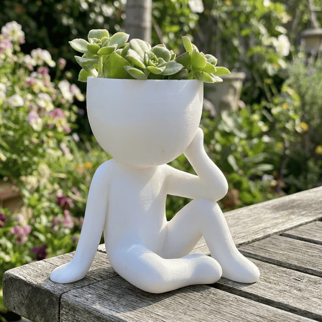Vaso Bob Pensador Decorativo para Flores | Design Moderno Minimalista Decoração 3D Sala Escritório Estante