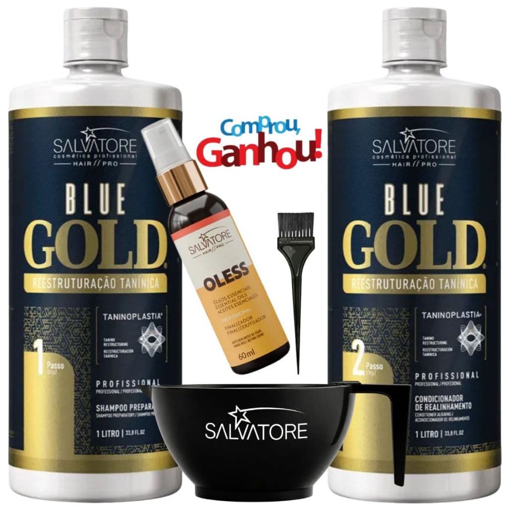 Salvatore Blue Gold 2x1 Litro + Óleo Oless e Kit Aplicação