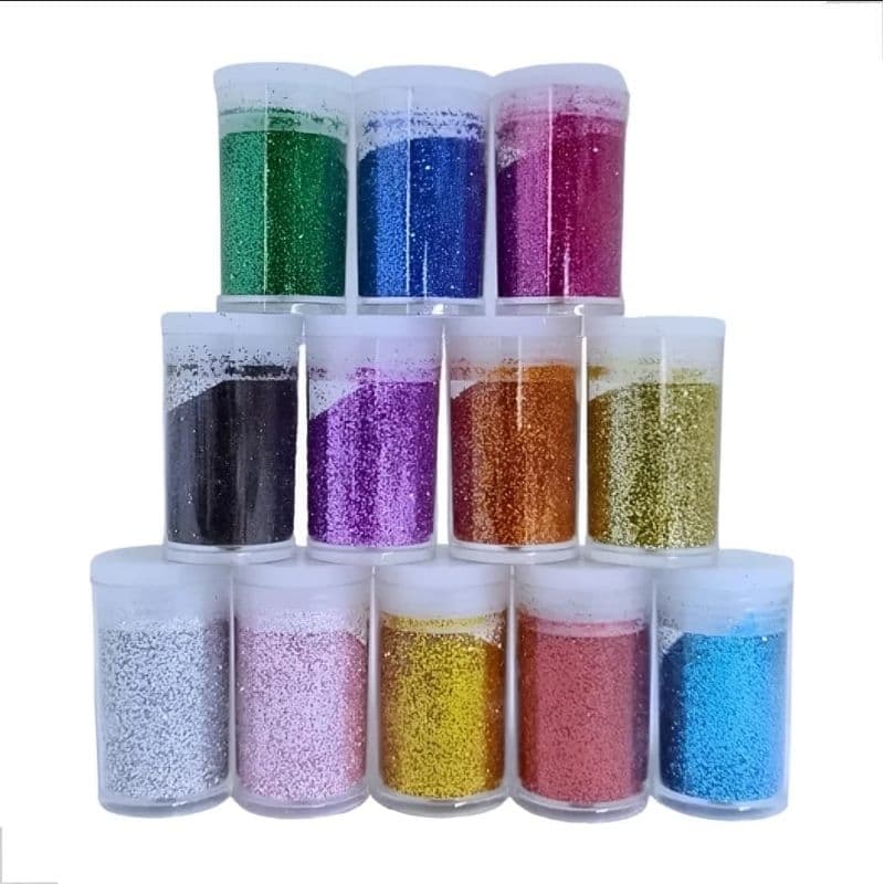 Glitter Purpurina 12 unidades cores sortidas na caixa