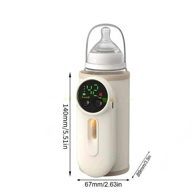 Aquecedor De Mamadeiras 145x100mm Recarregável Bivolt Com Visor LCD em PP e ABS Alça Ajustável