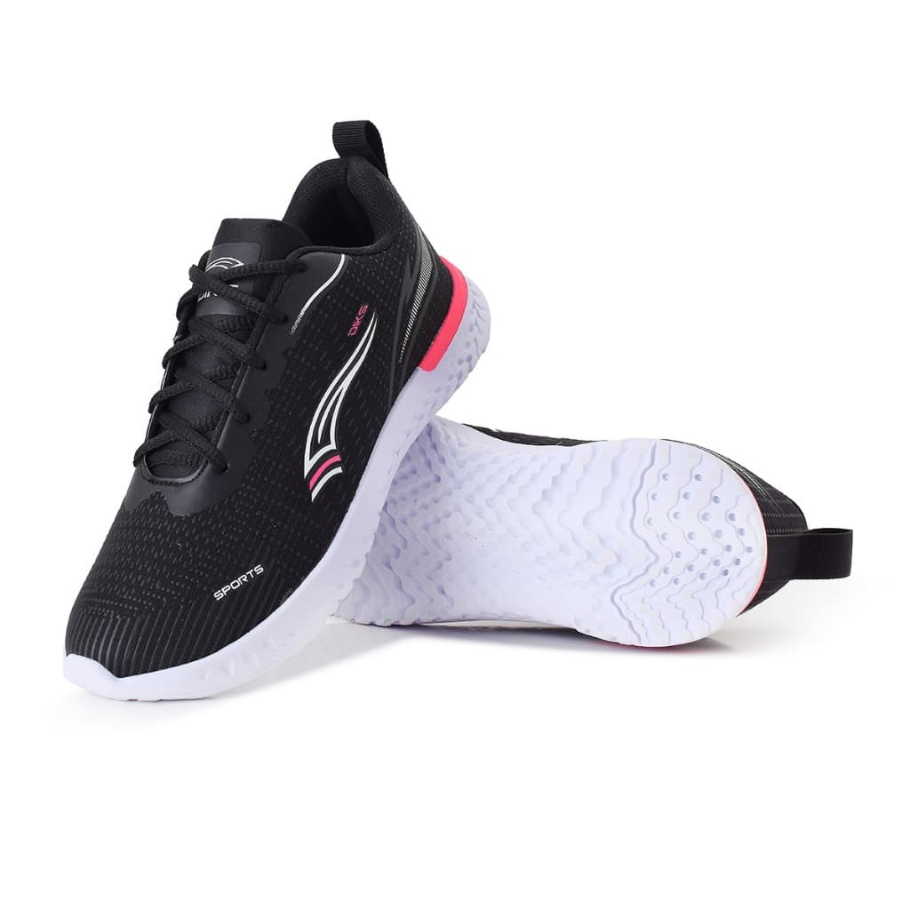Tenis Feminino Esportivo Preto Pink Branco Rosa Casual Caminha Corrida Solado Macio Confortável