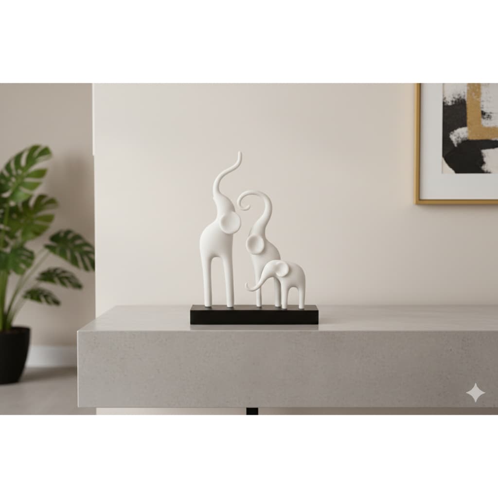 Elefantes Decorativos Modernos Escultura Decorativa Minimalista para Sala Mesa Home Office escultura família