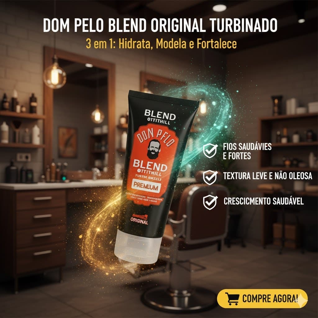 Dom Pelo Blend Original Turbinado – Estilo, Tratamento e Fixação !
