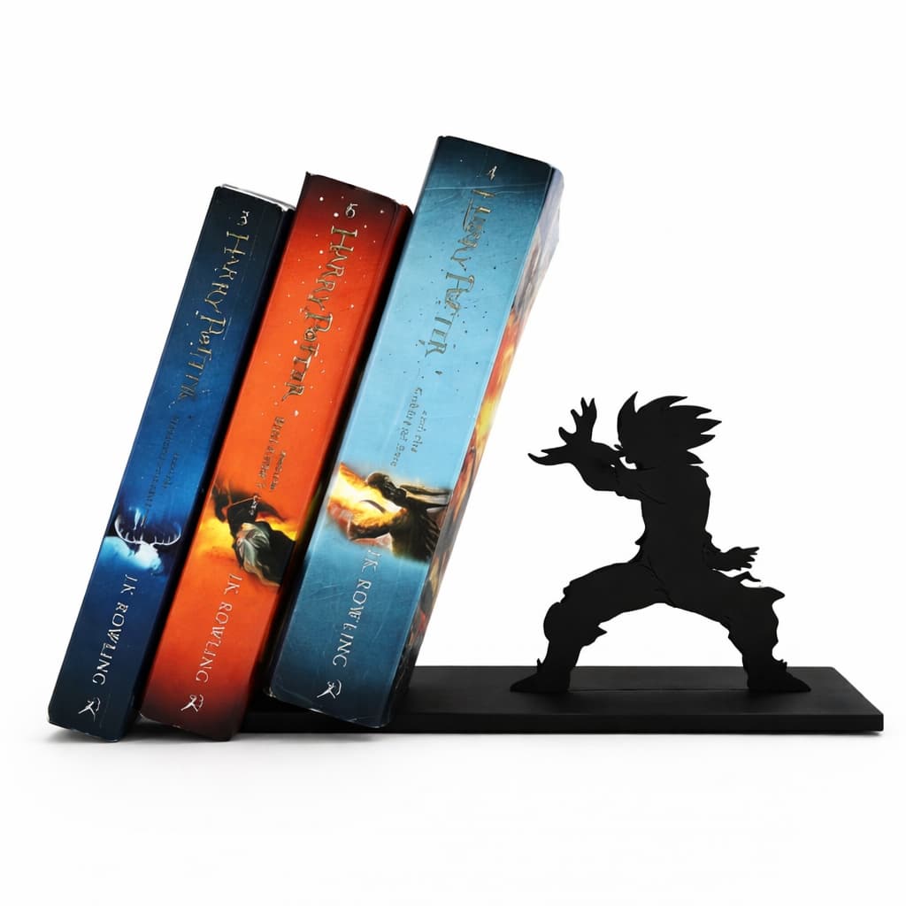 Aparador De Livro Suporte Dragon Ball Preto Lamivi Preto