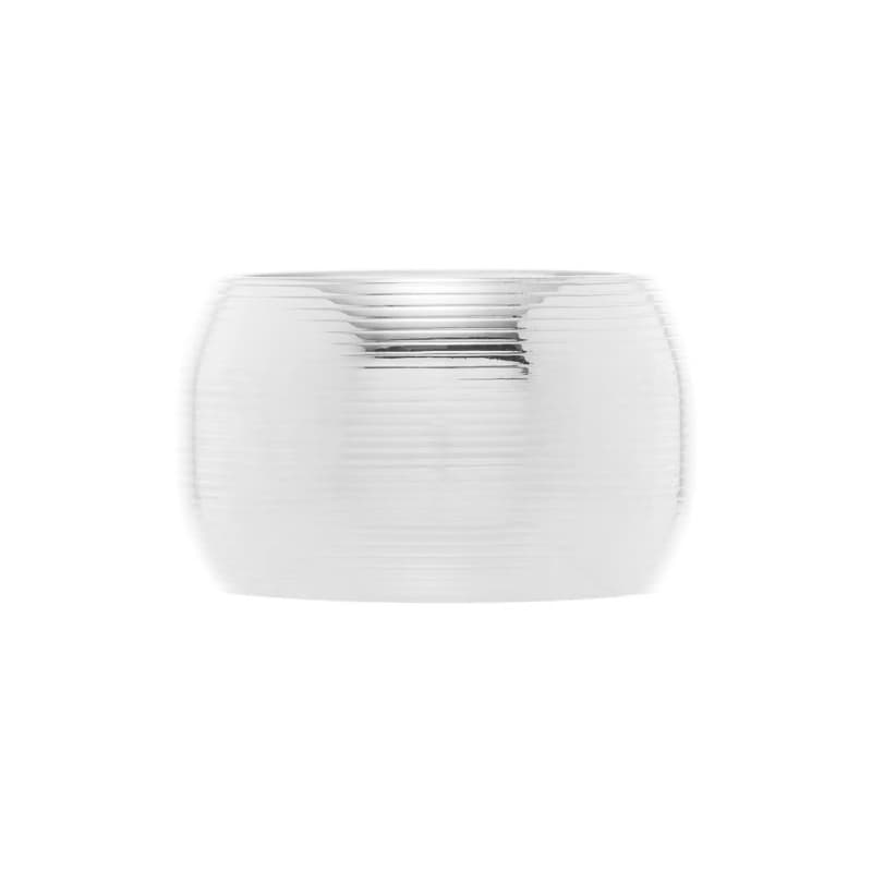 Conjunto 4 Anéis para Guardanapo de Aço Niquelado Circle Prata 4,5cm Lyor Mesa Posta