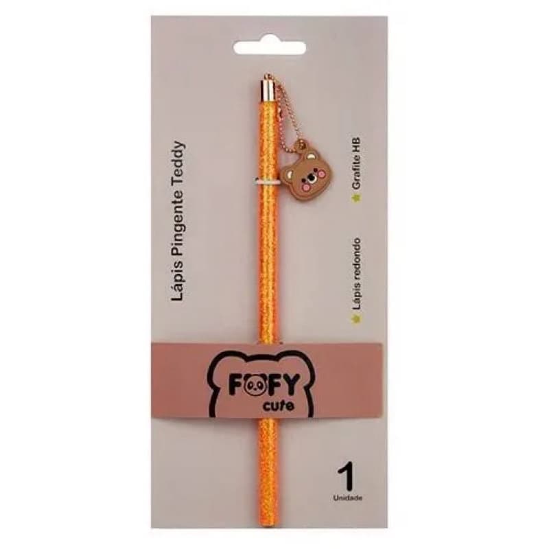 Lápis com Pingente FOFY Butterfly e Teddy | Lápis Decorado Fofo Escolar Presente Criativo