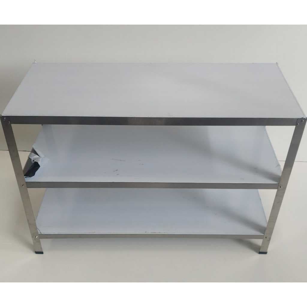 Mesa Inox 3 Prateleiras Industrial Cozinha Profissional 120x51x84