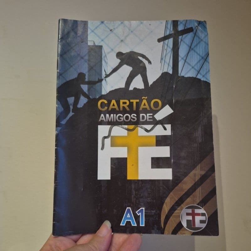 revista igreja cartão amigos de fé
