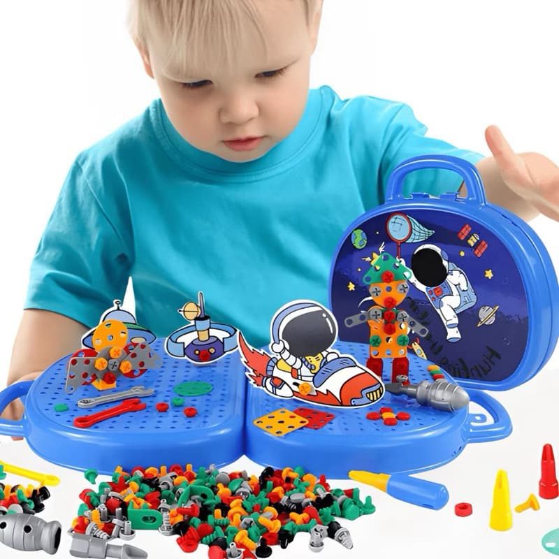 Maleta de Ferramentas Infantil Brinquedo Montagem Parafusos