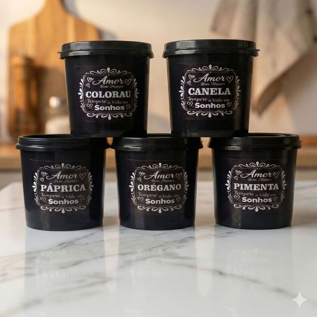 Kit Porta Tempero Prático e Organizado – Conserve Seus Sabores Organizadores de tempero