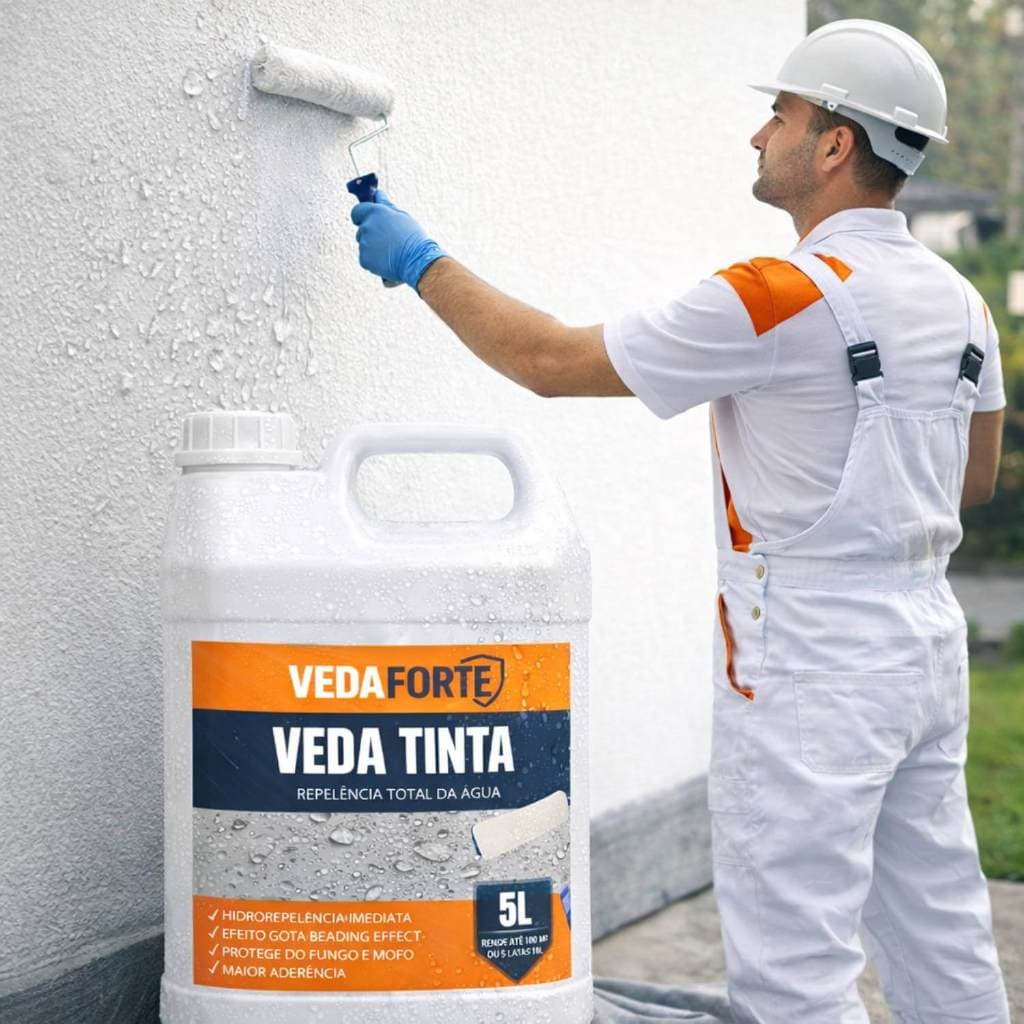 Veda Tinta Impermeabilizante Hidrorrepelente Antimofo 5L Uso Interno Externo