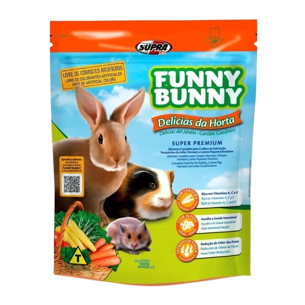 Ração para Coelhos — Ração Funny Bunny Delícias da Horta 500g