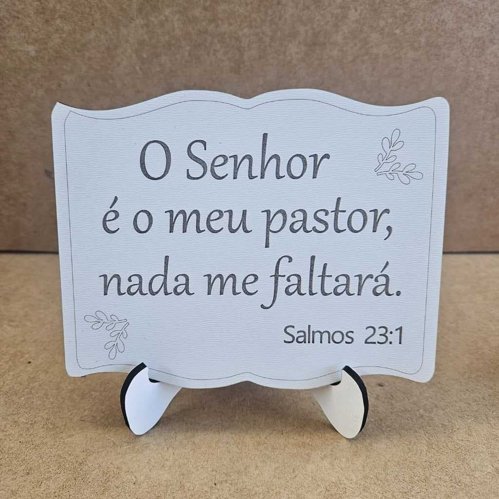 🌿 Placa Decorativa em MDF – Salmos 23:1 🌿"O senhor é meu pastor e nada me faltará"