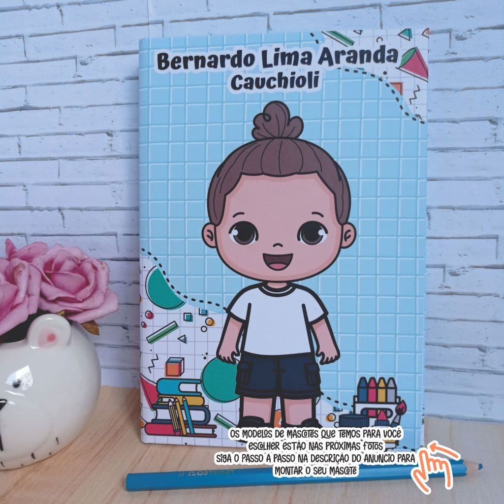 CADERNO BROCHURA PEQUENO 48 FOLHAS PERSONALIZADO "INFORMAÇÕES IMPORTANTES ESTÃO NA DESCRIÇÃO" ENVIO EM 15 DIAS ÚTEIS