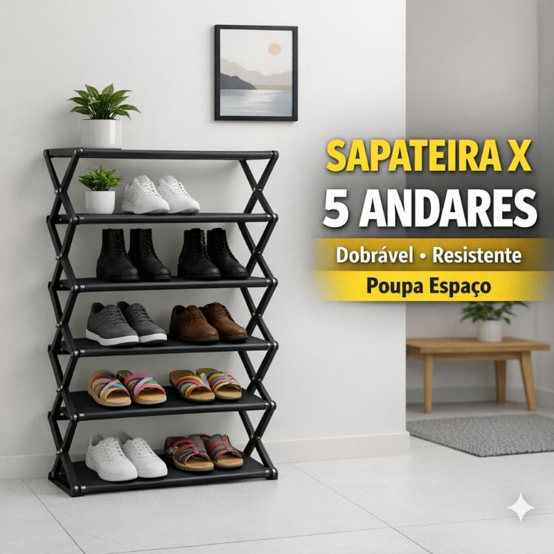 Sapateira prateleira Santonada 5 Andares Organizadora Plástico Multiuso Sapato  Livro Brinquedo