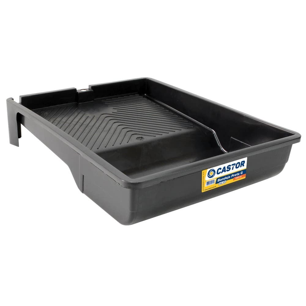 Bandeja PVC para pintura G 1000ml Preta - Castor