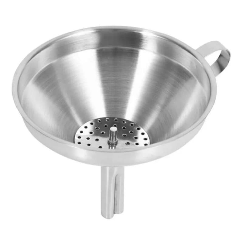 Funil com Peneira Inox 15 cm – Ke Home