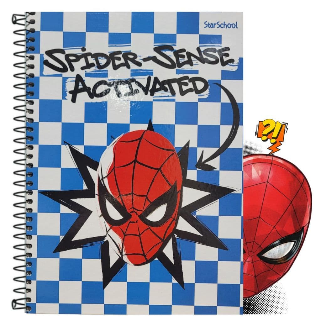 Caderno Spider Man Universitario 10 Matéria 160 Folhas Capa Dura