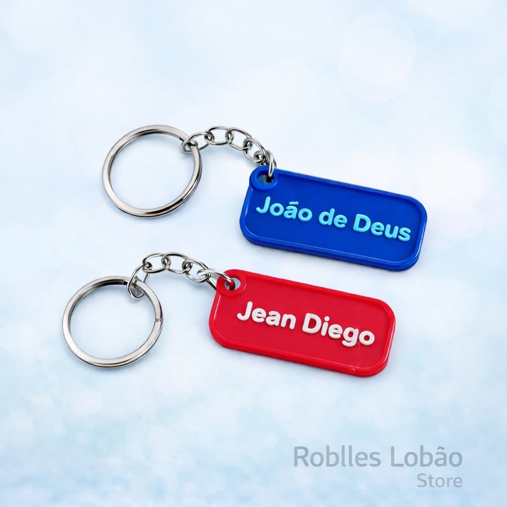 Chaveiro Personalizado com o seu nome - Ideal para colocar na mochila do seu filho - Unidade - Impressão 3D