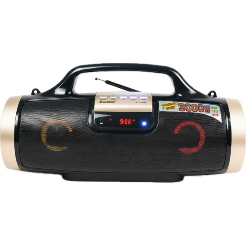 Rádio FM USB SD Karaokê Bateria Recarregável Com Controle e Bluetooth
