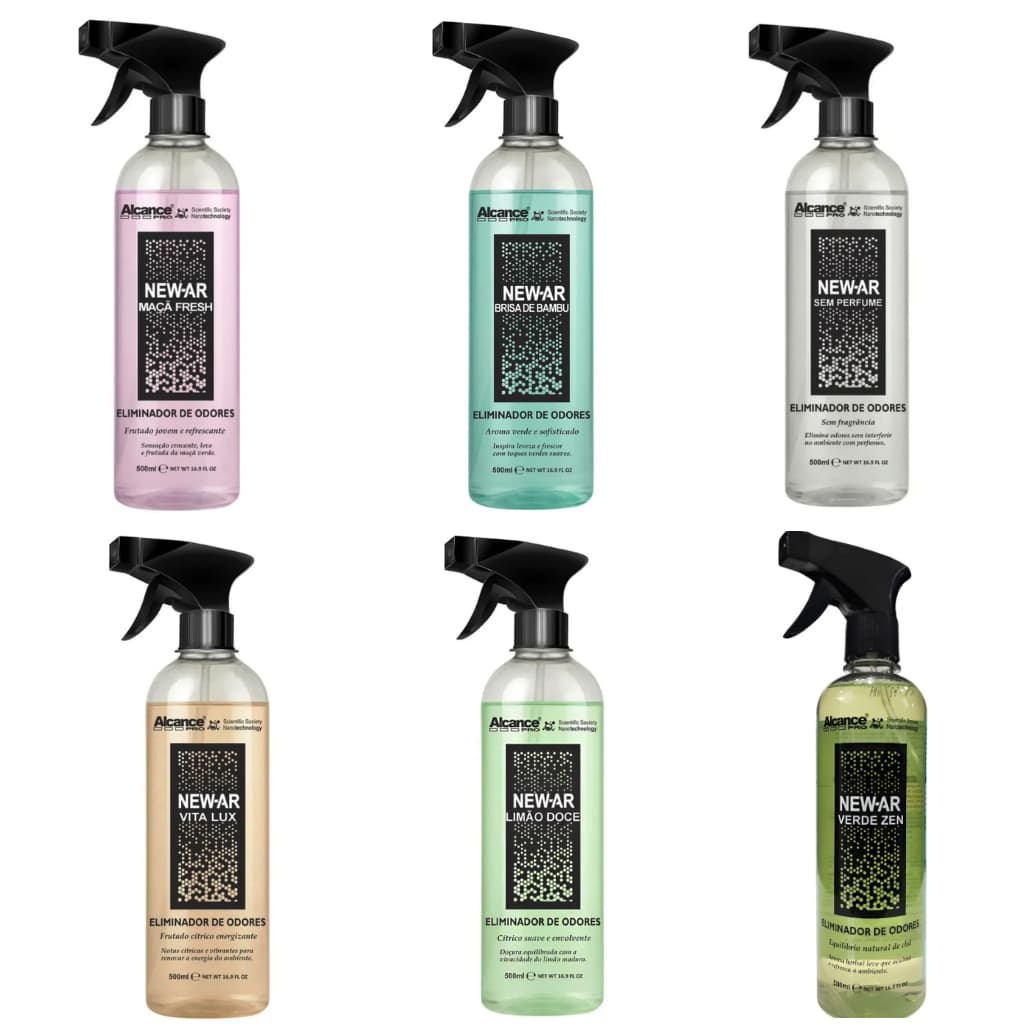 Spray Aromatizante Eliminador De Odores New Ar 500 ml - Alcance Profissional