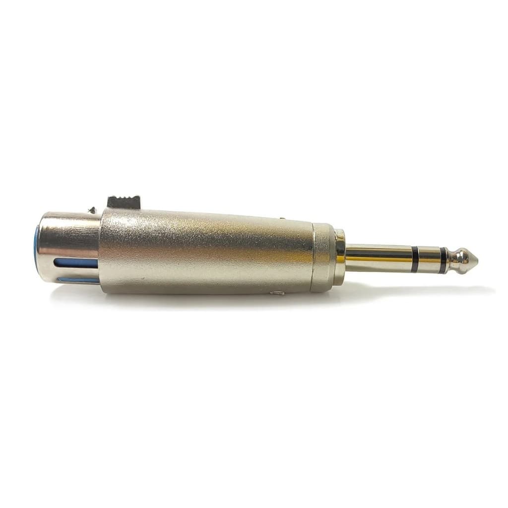 Conector Starcable Adaptador Canon Xlr Fêmea Para Plug P10 Stereo Prateado Prateado