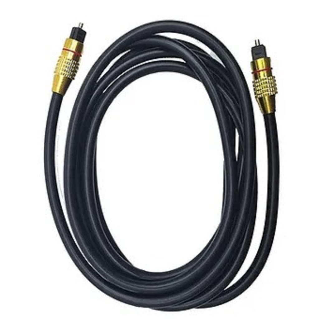 Cabo Óptico Xtrad  - 3 Metros - Preto e Dourado