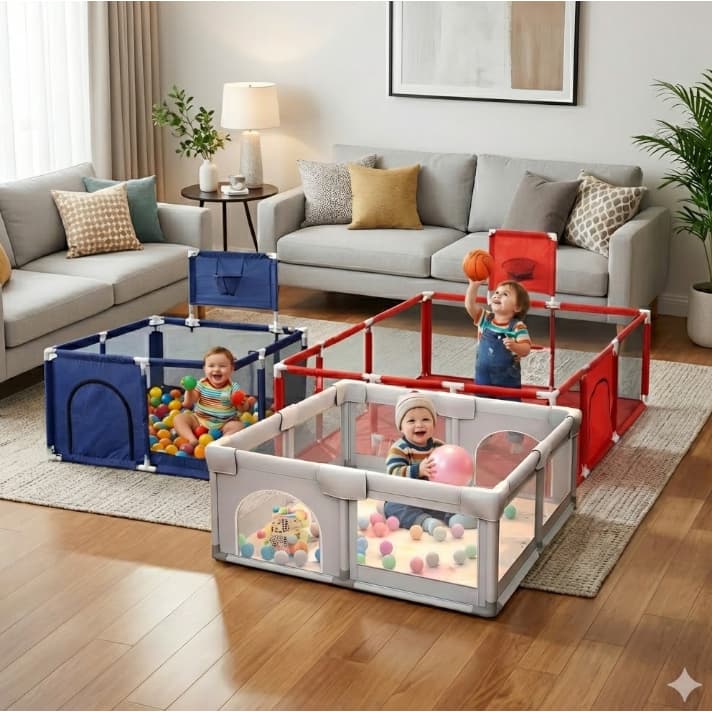 Cercadinho Para Bebe Chiqueirinho Infantil Playpen Basketball Futebol Playground