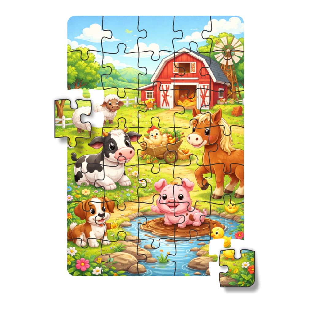 Quebra-Cabeça Jogo Infantil Educacional Pedagógico 35 peças - Fazenda Fazendinha