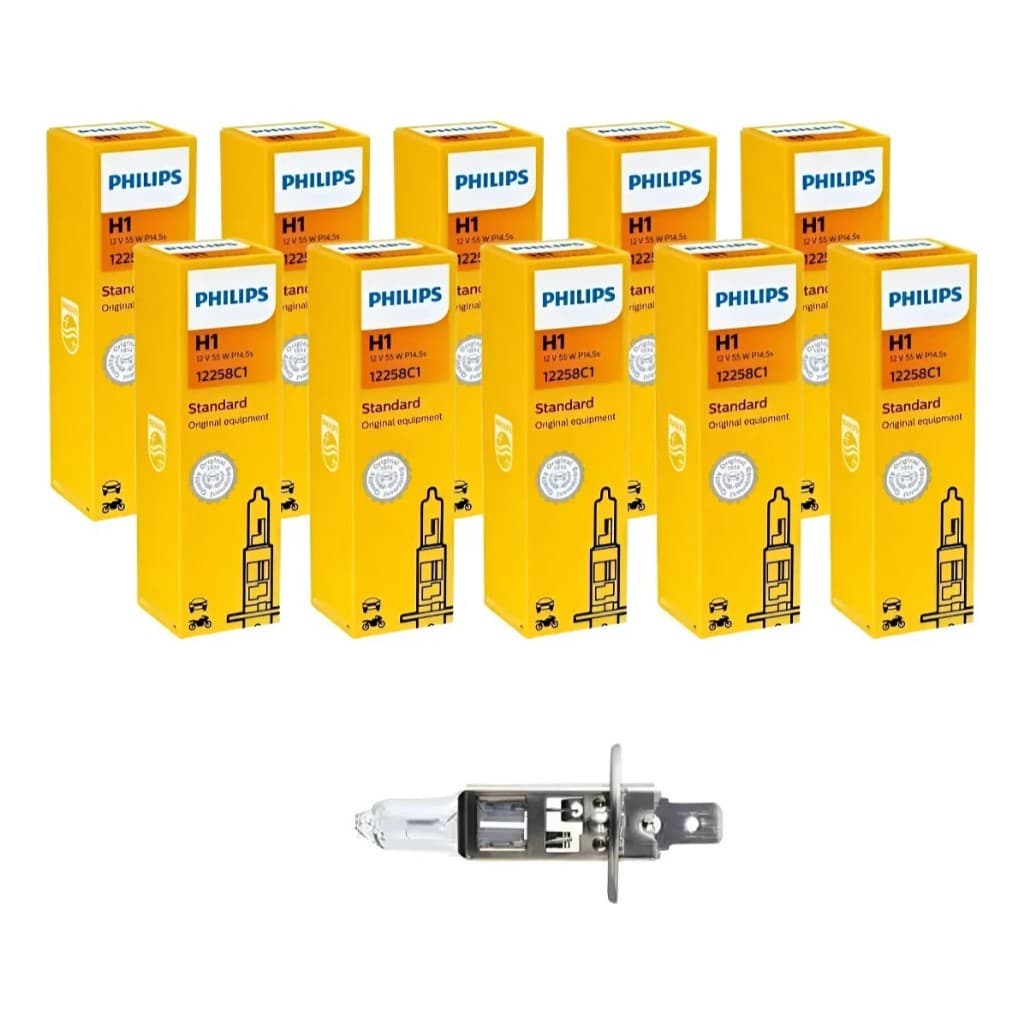 Lâmpadas Philips H1 12v 55w Farol Alto, Baixo,neblina