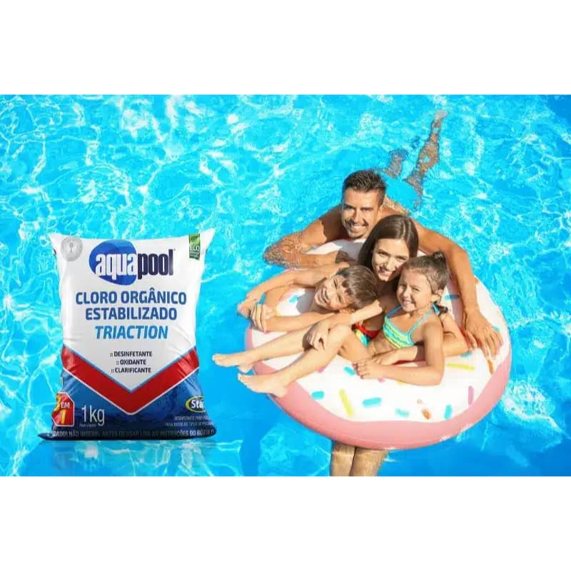 CLORO GRANULADO PREMIUM 1KG AQUAPOOL MENOS EVAPORACAO DO CLORO