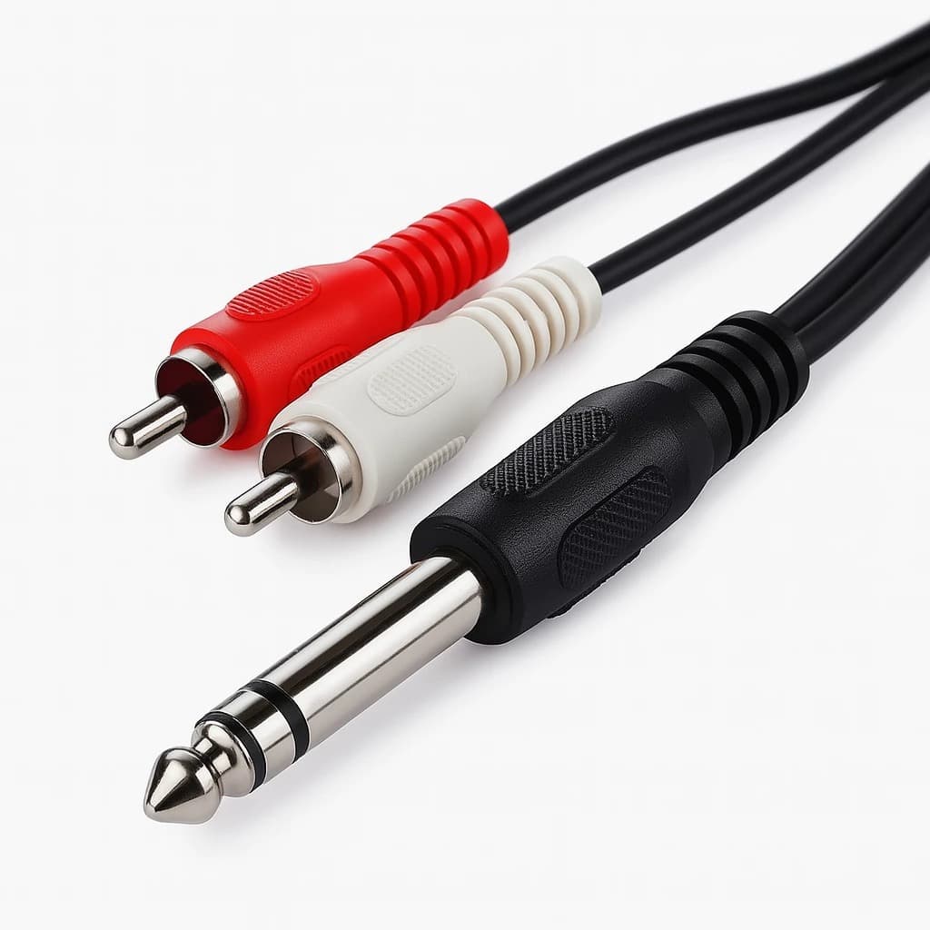 Cabo P10 Estéreo x 2 RCA 2m Alta Qualidade de Áudio  P10J2