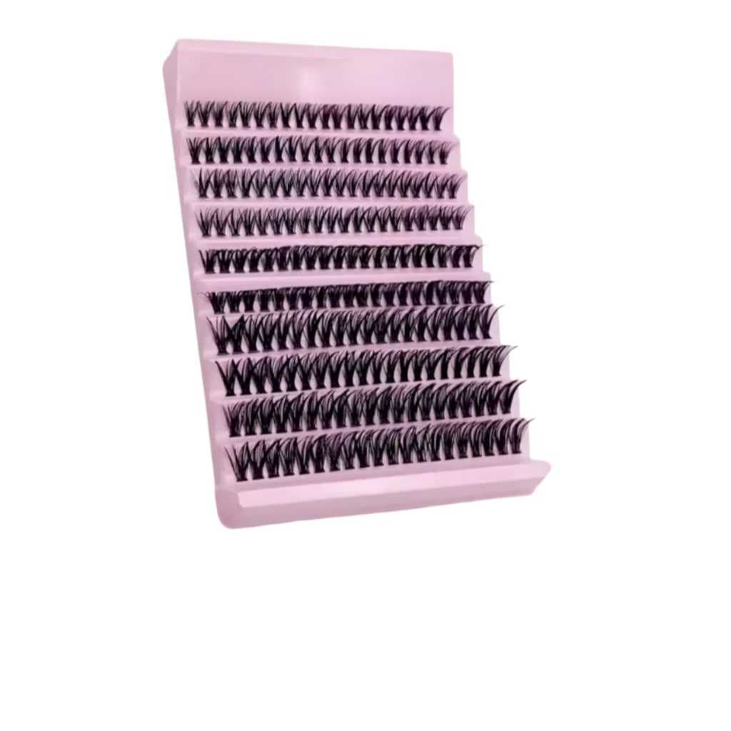 Kit Cílios Tufinhos Tufos Extensão Pestanas 30d Curvatura D 8–16mm Preto Profissional