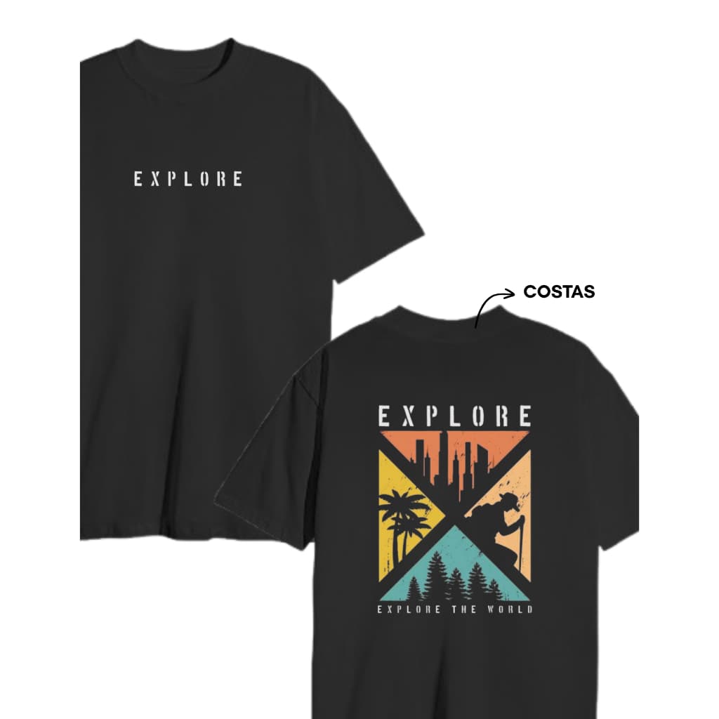 Camiseta Streetwear 100% Algodão Explore