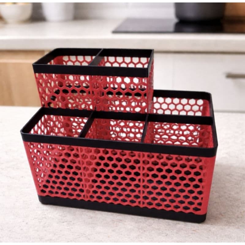 Escorredor de Talheres Impressão 3D Vazado Organizador de Cozinha