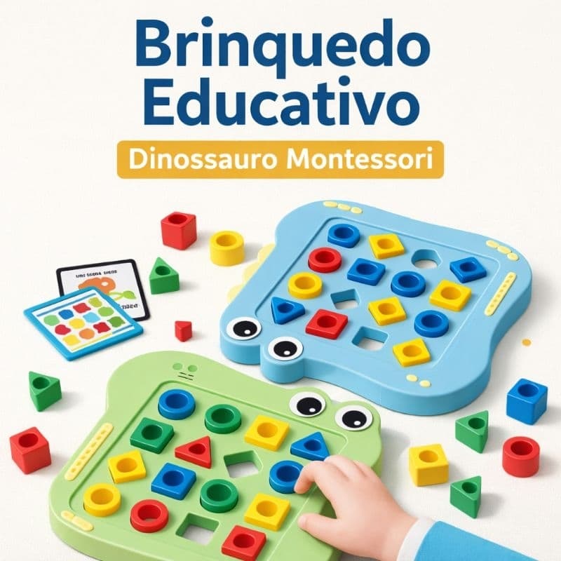 Brinquedo Didatico Montessori Formas Geometricas Educacional Tabuleiro Encaixe