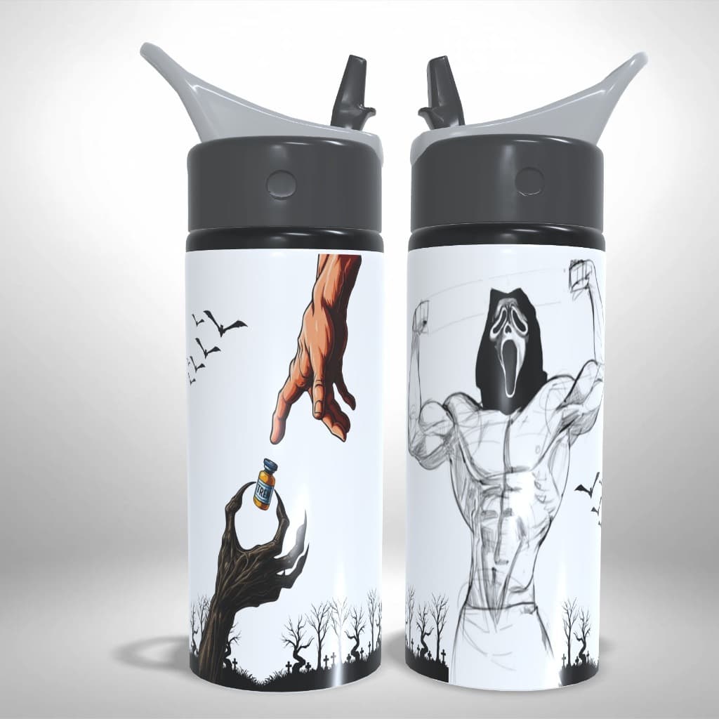 Garrafa Squeeze Dark Trem Ghostface  Maromba Treino GYM - Presente